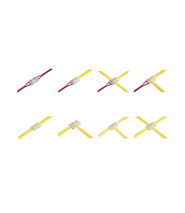 LED Strip Connector 8MM - SMD /COB - 9 in 1 mogelijkheden - 12v-24vDC