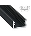 Standaard Aluminium Led Strip Profiel  Norman | ZWART |  16x9,3mm | Tot 2 Meter leverbaar