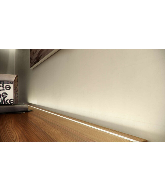 Standaard Aluminium Led Strip Profiel  Norman | INOX |  16x9,3mm | Tot 2 Meter leverbaar
