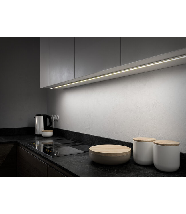 Standaard Aluminium Led Strip Profiel  Norman | INOX |  16x9,3mm | Tot 2 Meter leverbaar