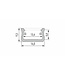 Standaard Aluminium Led Strip Profiel  Norman | INOX |  16x9,3mm | Tot 2 Meter leverbaar
