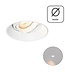 Trimless Inbouw Spot Armatuur Modern WIT | Aluminium | 96mm Gatmaat | Geschikt voor pleisterwerk | 50mm LED Spots