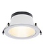 Led Downlighter Luxe met Wattageswitch 6/8/10/12w, CCT Switch 2700/3000/4000/5700K, 660-1320 Lumen, gatmaat Ø120-140mm, UGR19, 3 Jaar Garantie