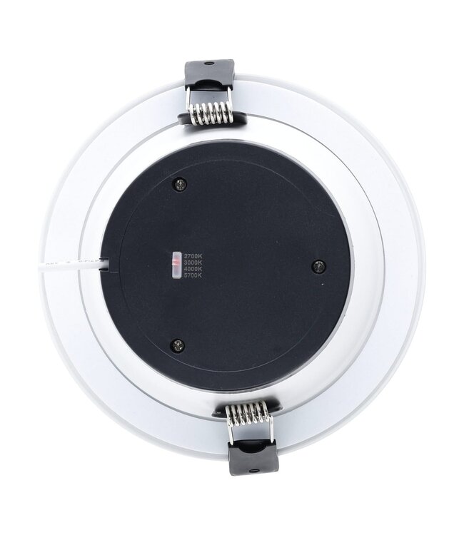 Led Downlighter Luxe met Wattageswitch 6/8/10/12w, CCT Switch 2700/3000/4000/5700K, 660-1320 Lumen, gatmaat Ø120-140mm, UGR19, 3 Jaar Garantie