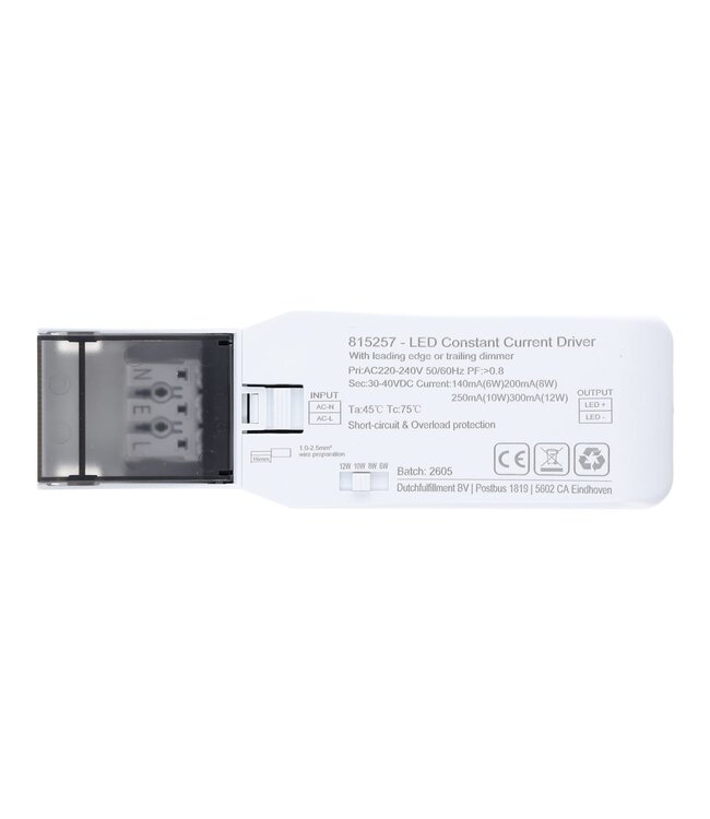 Led Downlighter Luxe met Wattageswitch 6/8/10/12w, CCT Switch 2700/3000/4000/5700K, 660-1320 Lumen, gatmaat Ø120-140mm, UGR19, 3 Jaar Garantie