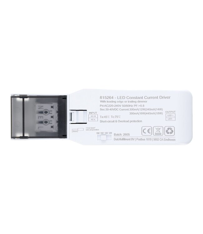 Led Downlighter Luxe met Wattageswitch 12/14/16/18w, CCT Switch 2700/3000/4000/5700K, 1320-1980 Lumen, gatmaat Ø145-170mm, UGR19, 3 Jaar Garantie
