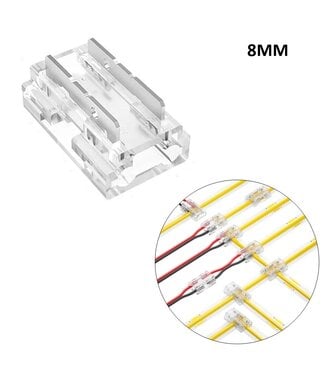 LED Strip Connector 8MM - SMD /COB - 9 in 1 mogelijkheden - 12v-24vDC