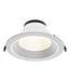 Led Downlighter Luxe met Wattageswitch 15/20/25/30w, CCT Switch 2700/3000/4000/5700K, 1650-3300 Lumen, gatmaat Ø185-220mm, UGR19, 3 Jaar Garantie