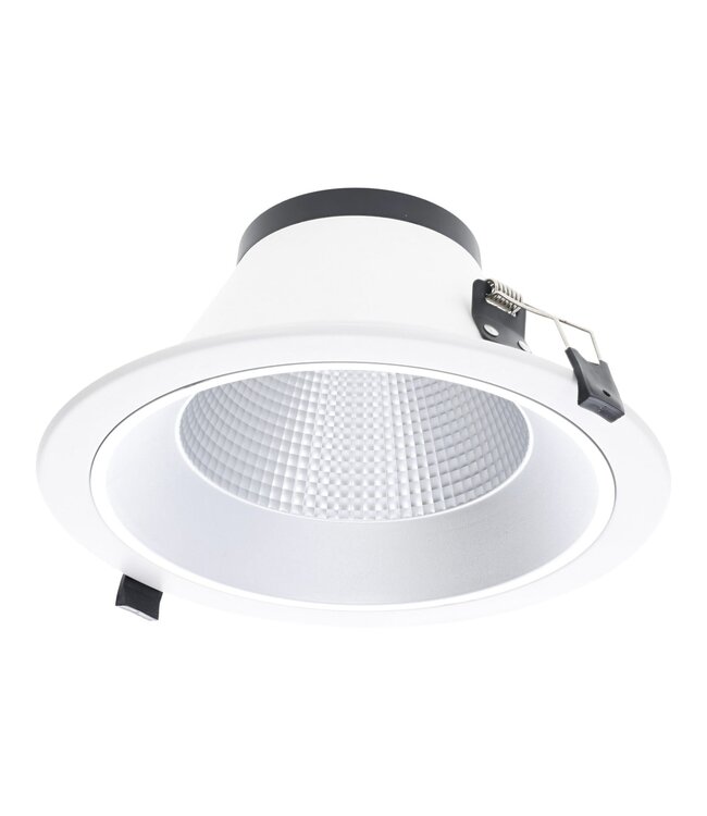 Led Downlighter Luxe met Wattageswitch 15/20/25/30w, CCT Switch 2700/3000/4000/5700K, 1650-3300 Lumen, gatmaat Ø185-220mm, UGR19, 3 Jaar Garantie