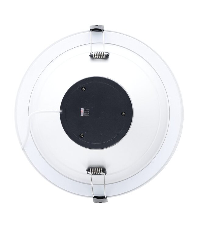 Led Downlighter Luxe met Wattageswitch 15/20/25/30w, CCT Switch 2700/3000/4000/5700K, 1650-3300 Lumen, gatmaat Ø185-220mm, UGR19, 3 Jaar Garantie
