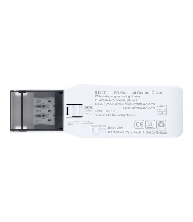 Led Downlighter Luxe met Wattageswitch 15/20/25/30w, CCT Switch 2700/3000/4000/5700K, 1650-3300 Lumen, gatmaat Ø185-220mm, UGR19, 3 Jaar Garantie