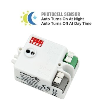 Merrytek Daglichtsensor / Schemersensor, Max: 400 watt, IP20