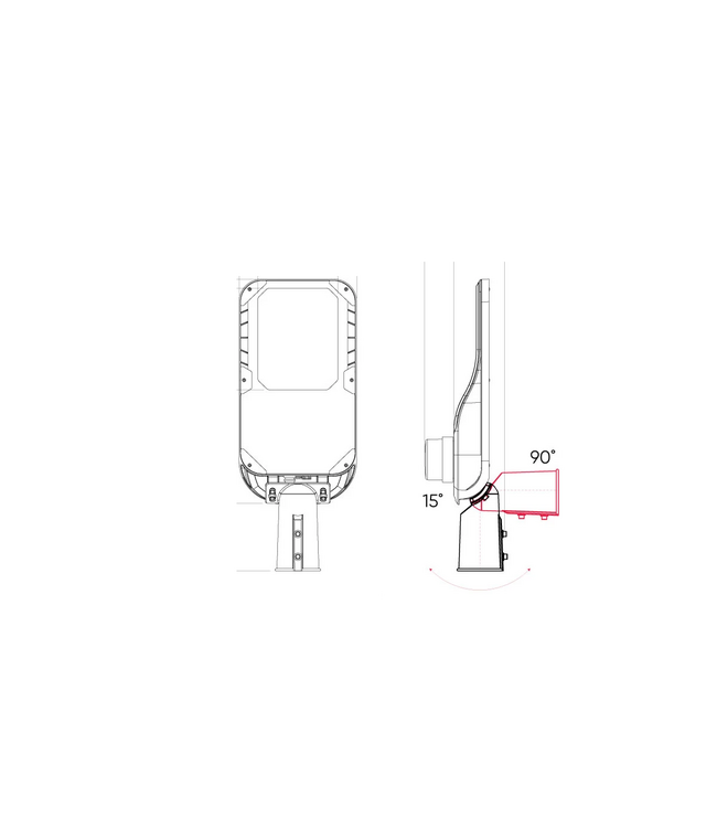 Prime Led Straatverlichting 50w, CCT-Switch (3000K/4000K/5700K), 7000 Lm (140lm/w), IP66, IK08, 3 Jaar Garantie