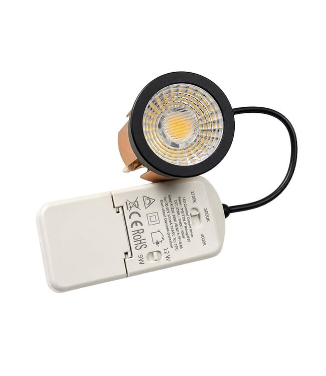 Reserveer: Luxe LED Module 4/6w, 400/600 Lumen, CCT-Switch (2700K/3000K/4000K), Dimbaar, CRI>98 (werkelijk kleur weergave), Lichthoek: 38°, Incl. Driver, 3 Jaar Garantie