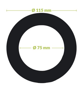 Verloopring | Zwart | Ø75-115mm