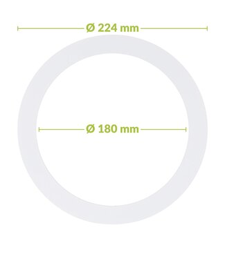 Verloopring | Wit | Ø180-224mm | Metaal