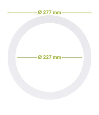 Verloopring | Wit | Ø227-277mm | Metaal