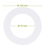 Reserveer: Verloopring | Wit | Ø75-122mm | Metaal