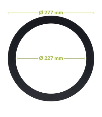 Verloopring | Zwart | Ø227-277mm | Metaal