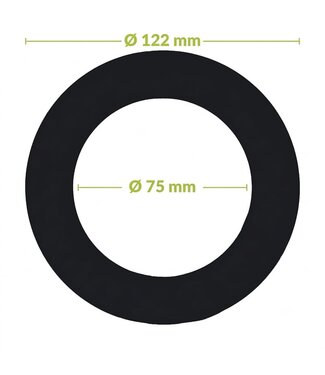 Reserveer: Verloopring | Zwart | Ø75-122mm | Metaal