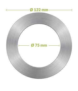 Reserveer: Verloopring | Staal | Ø75-122mm | Metaal