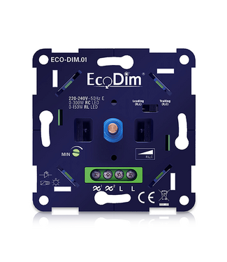 ECODIM.01 - LED DIMMER UNIVERSEEL | 0-300W | FASE AAN- EN AFSNIJDING (RLC)