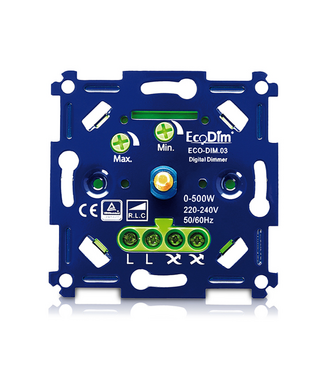 ECODIM.03 - LED DIMMER UNIVERSEEL | 0-500W | FASE AAN- EN AFSNIJDING (RLC)