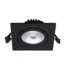 Inbouw LED Spot 6w Flat Vierkant, 400 Lumen, CCT Switch (2700K/3000K/4000K), Kantelbaar, IP65, Dimbaar, CRI90, Zwart Armatuur, Gatmaat 68-72mm, 2 Jaar Garantie