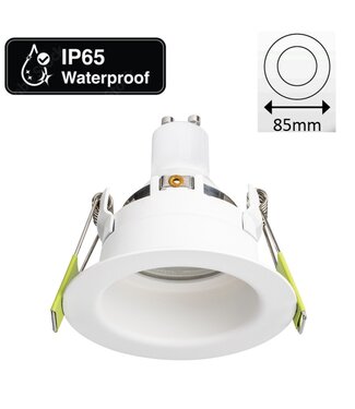 Led Spot Armatuur Verdiept Wit, IP65, Incl. GU10 Fitting
