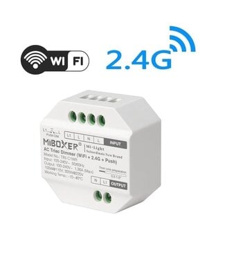 Miboxer Draadloze Triac LED Dimmer, WIFI + 2.4GHz, Max 300 watt - TRI-C1WR