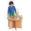 Joy-Toy Motorik Spieltisch rund aus Holz