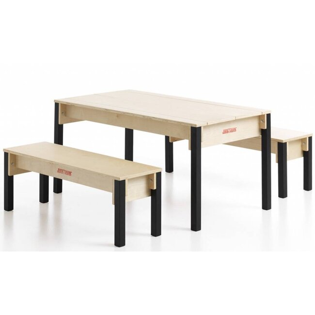 JunkTrunk  Kindersitzgruppe Holz mit 2 Sitzbänken