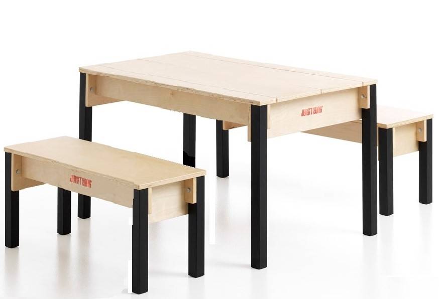 Lego Tisch gross mit 2 Sitzbänken - Spieltischshop