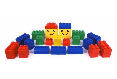 Maxi Bausteine Type Lego aus Gummi-Schaumstoff