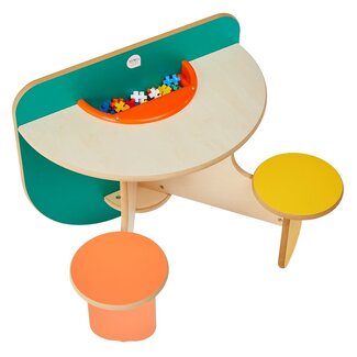 Kidea Kinder Spieltisch mit 2 Stühlen