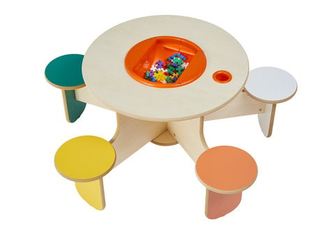  Kinder Spieltisch mit 5 Stühlen