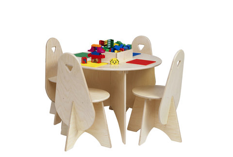 Lego Tisch mit 4 Stühlen, Aufbewahrungsfach und DUPLO® Bausteinen