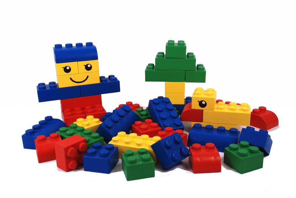 Maxi Bausteine aus Gummi-Schaumstoff -Type LEGO Soft - Spieltischshop