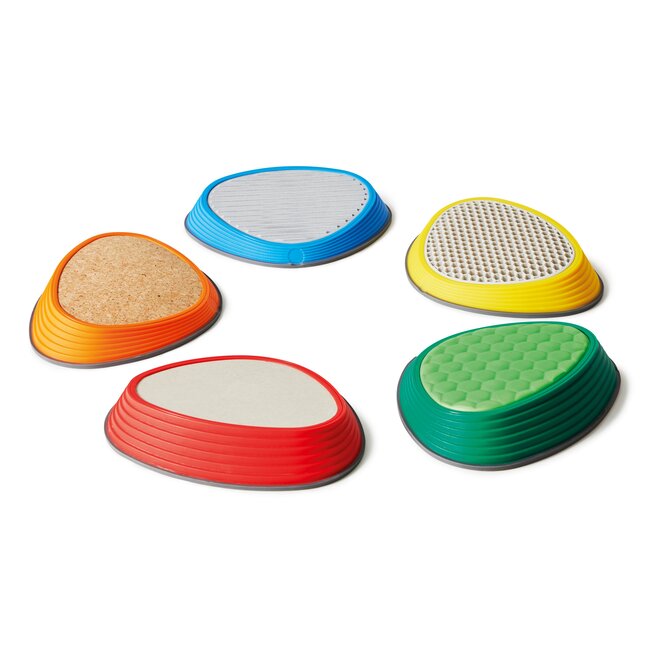 Gonge Taktile Steine - Sensorische Bodenfliesen 5-er Set