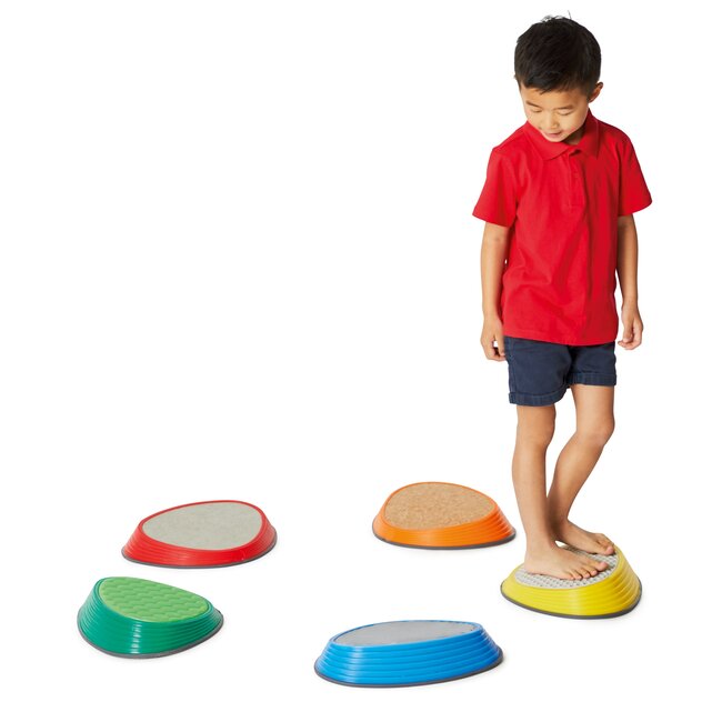 Gonge Taktile Steine - Sensorische Bodenfliesen 5-er Set