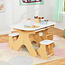 Kidkraft Bastel & Mal Kindertisch mit Aufbewahrung und 4 klappbaren Stühlen