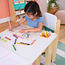 Kidkraft Montessori Sitzgruppe Kindersitzgruppe mit Tisch und 4 Stühlen weiß Holz