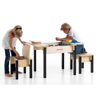 JunkTrunk  Kindertisch Set für Lego  - mit leichtem Farbunterschied