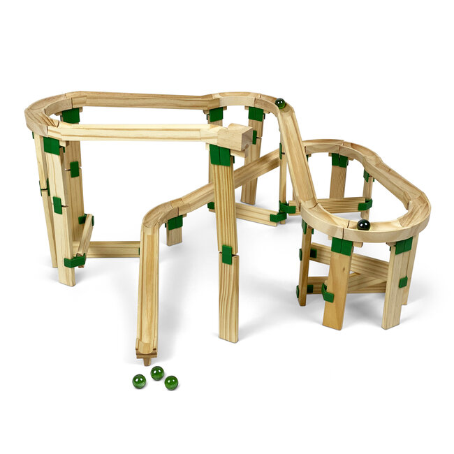 JOIN CLIPS Erweiterungsset 3-in-1 mit Rädern, Bauplatten und Murmelbahn