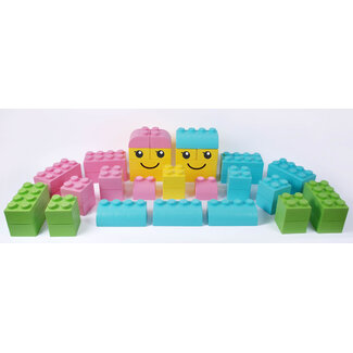 Riesen Steine Type Lego 42 Stück Pastell