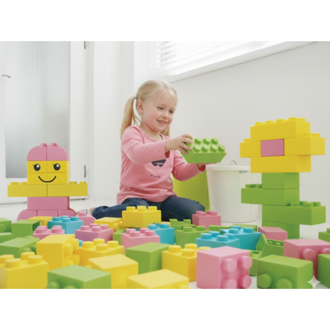 SoftBlocks Riesen Steine Type Lego 42 Stück - Pastellfarben
