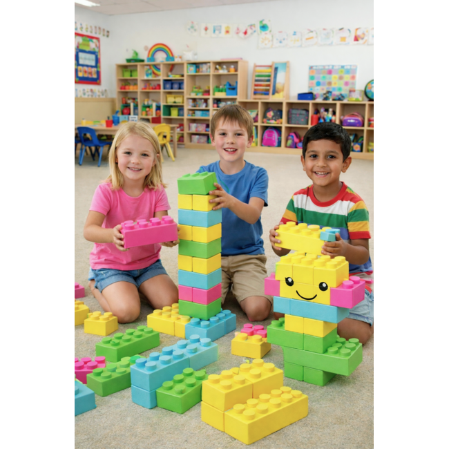 SoftBlocks Riesen Steine Type Lego 42 Stück - Pastellfarben