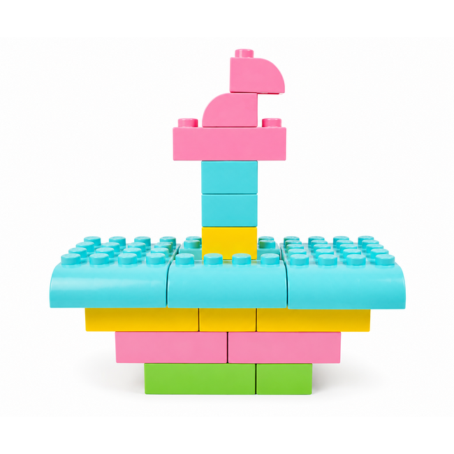 SoftBlocks Riesen Steine Type Lego 42 Stück - Pastellfarben