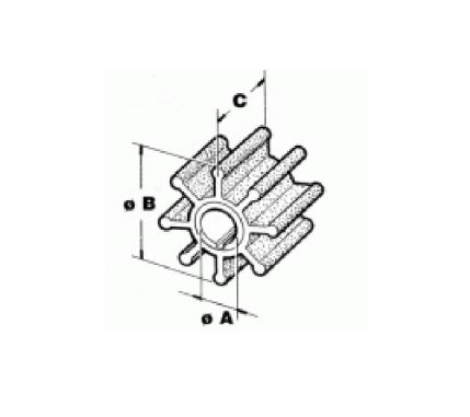 Water Pump Impeller 9.9//15 hp Yamaha Outboard 682-44352-03-00 Sierra 18-3074