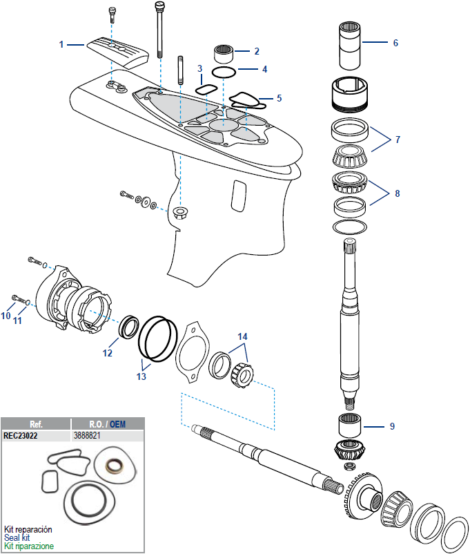 Volvo Penta Sx A Lower Housing Components Allesmarine